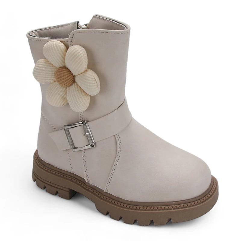 Bota Infantil de Couro Pisadinha Flower - Pisadinha