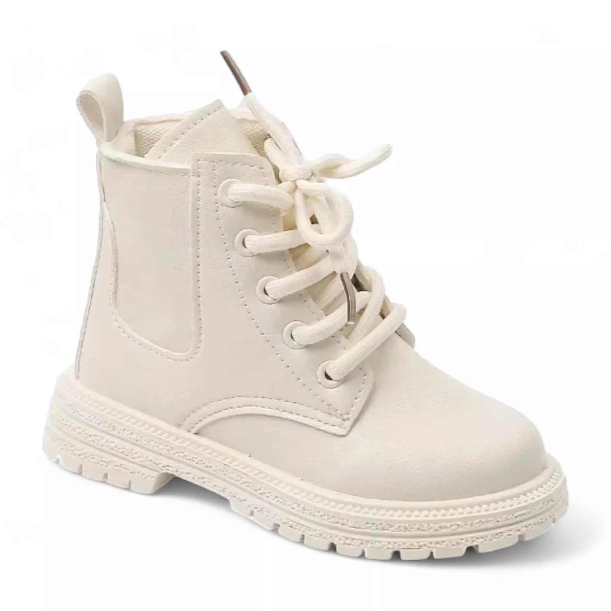 Bota Infantil de Couro Pisadinha Off White - Pisadinha