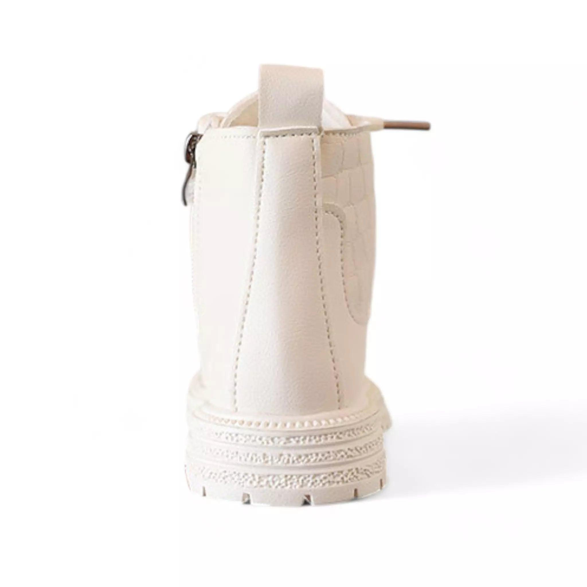 Bota Infantil de Couro Pisadinha Off White - Pisadinha